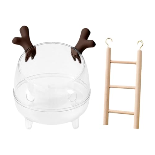 Folpus Hamster Sand Badewanne Sandbadbox, leicht zu reinigen, mit Leiter Kleiner Tierdusche Verstecktoilette für Hamster kleines Tier, Braun von Folpus