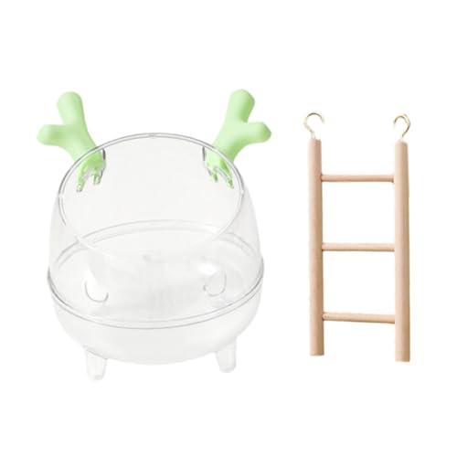Folpus Hamster Sand Badewanne Sandbadbox, leicht zu reinigen, mit Leiter Kleiner Tierdusche Verstecktoilette für Hamster kleines Tier, GrÜn von Folpus
