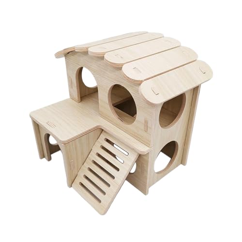 Folpus Hamsterhaus und Versteckhütte, Spielspielzeug-Versteck, abnehmbare Hütte, Rennmaushaus, Hamsterversteck für syrische Hamster und Mäuse, 17cmx15cmx15.5cm von Folpus