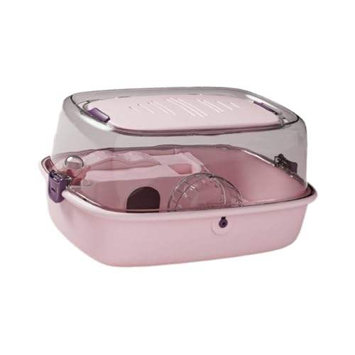 Folpus Hamsterkäfig, Hamsterhabitat, transparenter Kleintierkäfig mit zu öffnender Oberseite für Mäuse, Kurzkopfgleitbeutler, Igel, Häschen, Rennmäuse, ROSA Folpus Hamsterkäfig, Hamsterhabitat, transparenter Kleintierkäfig mit zu öffnender Oberseite für Mäuse, Kurzkopfgleitbeutler, Igel, Häschen, Rennmäuse, ROSA von Folpus