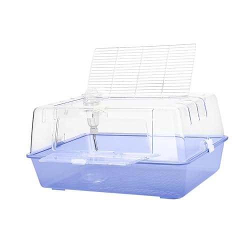 Folpus Hamsterkäfig, Hamsterlebensraum, süßer Lebensraum für kleine Haustiere, Meerschweinchen, Ratten, transparente Seiten, atmungsaktives Mäuse- und, BLAU Folpus Hamsterkäfig, Hamsterlebensraum, süßer Lebensraum für kleine Haustiere, Meerschweinchen, Ratten, transparente Seiten, atmungsaktives Mäuse- und, BLAU von Folpus