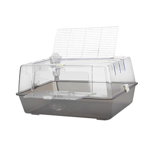 Folpus Hamsterkäfig, Hamsterlebensraum, süßer Lebensraum für kleine Haustiere, Meerschweinchen, Ratten, transparente Seiten, atmungsaktives Mäuse- und, GRAU Folpus Hamsterkäfig, Hamsterlebensraum, süßer Lebensraum für kleine Haustiere, Meerschweinchen, Ratten, transparente Seiten, atmungsaktives Mäuse- und, GRAU von Folpus