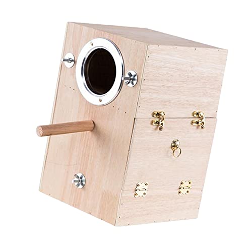 Folpus Haustier Papagei Zuchtbox, Sittich Nistkasten, Vogelhaus Käfig, Der Hölzerne Paarungsbox für Nymphensittich Wellensittich Garten Im Innenbereich, Rechts hängend Folpus Haustier Papagei Zuchtbox, Sittich Nistkasten, Vogelhaus Käfig, Der Hölzerne Paarungsbox für Nymphensittich Wellensittich Garten Im Innenbereich, Rechts hängend von Folpus