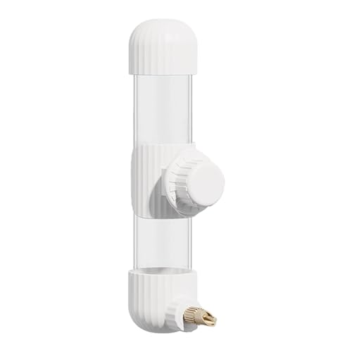 Folpus Haustier-Vogel-Wasserspender, automatischer Wasserspender, große Kapazität, langlebige hängende Wasserflasche für Ausstellungs-Wellensittiche, Weiß 220 ml von Folpus