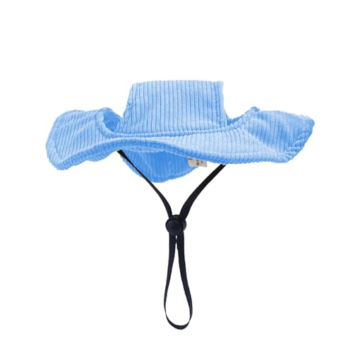 Folpus Outdoor-Hut, Welpen-Sonnenhut für kleine, mittelgroße und große Hunde, atmungsaktive Sommer-Hundekappe, süßer Haustier-Eimerhut für sportliche, L Blau Folpus Outdoor-Hut, Welpen-Sonnenhut für kleine, mittelgroße und große Hunde, atmungsaktive Sommer-Hundekappe, süßer Haustier-Eimerhut für sportliche, L Blau von Folpus