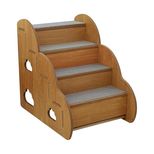 Folpus Haustiertreppe für Katzen, Kleine Hunde, für Welpen, Kätzchen, Stabile MDF Holzrampe Folpus Haustiertreppe für Katzen, Kleine Hunde, für Welpen, Kätzchen, Stabile MDF Holzrampe von Folpus