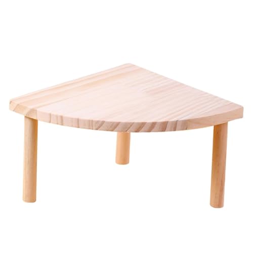 Folpus Hölzerne Hamster-Plattform, stehende Plattform, multifunktionale Hamster-Spielplatz-Lebensraum-Dekoration für Mäuse, kleine Tiere, Lemminge, Flabelliert von Folpus