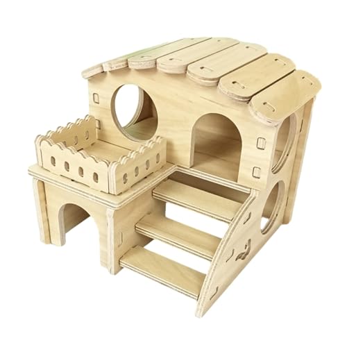 Folpus Holz Kleintierversteck Hütte Spielspielzeug Kleines Haustierschloss Zuhause Kleintierlebensraum Dekor Hamsterhaus für Zwergmäuse, Stil A Folpus Holz Kleintierversteck Hütte Spielspielzeug Kleines Haustierschloss Zuhause Kleintierlebensraum Dekor Hamsterhaus für Zwergmäuse, Stil A von Folpus