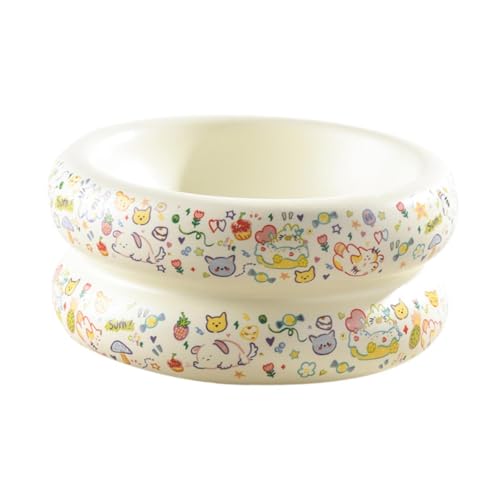 Folpus Hundeschale, Katzenfutterschüssel, Modernes Design, für Haustiere, beige doppelt Folpus Hundeschale, Katzenfutterschüssel, Modernes Design, für Haustiere, beige doppelt von Folpus