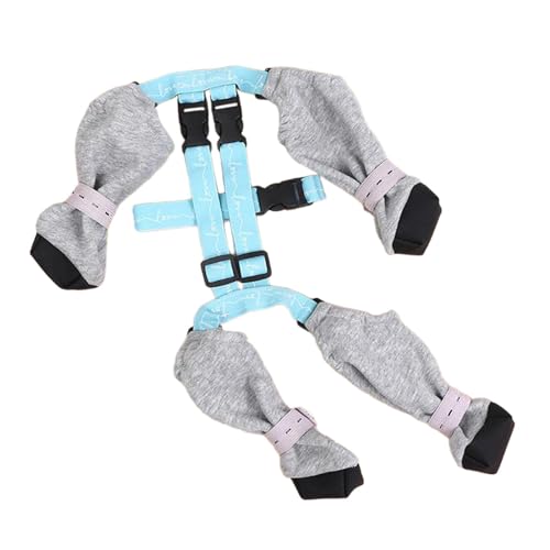 Folpus Hundestiefel mit Hosenträgern, Pfotenschutz, leichte, Flexible, verstellbare, rutschfeste Hundestiefel, Hundestiefel mit Hosenträgern für den von Folpus