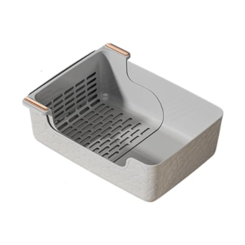 Folpus Hundetoilette, Haustier-PIPI-Toilette, tief, geräumig, halbgeschlossene Katzentoilette, Katzentoilette für den Innenbereich, Töpfchen für Welpen und, Grau Folpus Hundetoilette, Haustier-PIPI-Toilette, tief, geräumig, halbgeschlossene Katzentoilette, Katzentoilette für den Innenbereich, Töpfchen für Welpen und, Grau von Folpus
