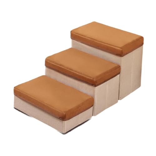 Folpus Hundetreppe, zusammenklappbare Haustiertreppe, vielseitige Hunderampe und Aufbewahrungsbox für den Innen- und Außenbereich, Zubehör für Bett, Couch, Kaffee Folpus Hundetreppe, zusammenklappbare Haustiertreppe, vielseitige Hunderampe und Aufbewahrungsbox für den Innen- und Außenbereich, Zubehör für Bett, Couch, Kaffee von Folpus