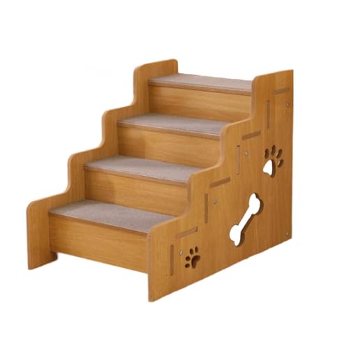 Folpus Hundetreppe für Hochbett, Haustiertreppe für Katzen, Hunde, Welpen-Essentials, stabile, tragbare Hunde- und Katzenleiter, Hunderampe für Autos, Bett, 4 Schritte Folpus Hundetreppe für Hochbett, Haustiertreppe für Katzen, Hunde, Welpen-Essentials, stabile, tragbare Hunde- und Katzenleiter, Hunderampe für Autos, Bett, 4 Schritte von Folpus