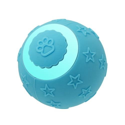 Folpus Intelligenter interaktiver Katzenspielzeugball, Selbstspielspielzeug, automatisch beweglicher Rollball für Kätzchen, Katzen, Verfolgungstraining und, Blau von Folpus