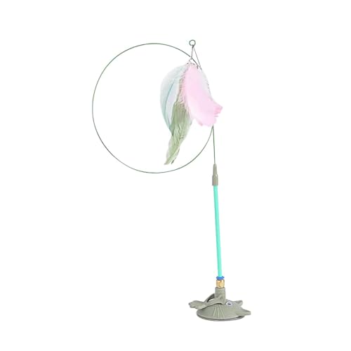 Folpus Interaktives Katzenspielzeug, Katzenangel-Stick, Abnehmbarer Saugnapf, Tragbares Katzenspielzeug für Katzen, Haustierjagd, Übung, Spielen, Grün Folpus Interaktives Katzenspielzeug, Katzenangel-Stick, Abnehmbarer Saugnapf, Tragbares Katzenspielzeug für Katzen, Haustierjagd, Übung, Spielen, Grün von Folpus