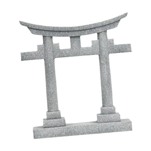 Folpus Japan Torii Tor Schrein Modell Figur Landschaft Ornament Terrarium Dekoration für Aquarium Dekor, 6.1 x 1.8 x 6.9 cm von Folpus