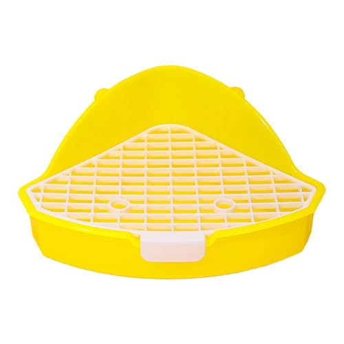 Folpus Kaninchentoilette Kleintiere Katzentoilette Pinkeltablett Hasenkäfig Töpfchentrainer Ecktoilette für Hamster Eichhörnchen Ratten, Gelb Folpus Kaninchentoilette Kleintiere Katzentoilette Pinkeltablett Hasenkäfig Töpfchentrainer Ecktoilette für Hamster Eichhörnchen Ratten, Gelb von Folpus