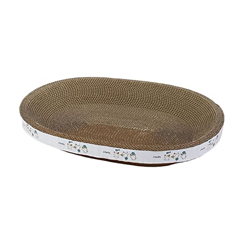 Folpus Katzen Kratzbaum Karton Katzenkratzbrett Nestmatte Haus Kratzbaum Wellpappe Katzenbett zum Ausruhen Miezekatze Schleifkralle, ovales Spiel 43cm Folpus Katzen Kratzbaum Karton Katzenkratzbrett Nestmatte Haus Kratzbaum Wellpappe Katzenbett zum Ausruhen Miezekatze Schleifkralle, ovales Spiel 43cm von Folpus