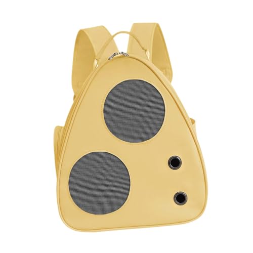 Folpus Katzen-Rucksackträger mit Seitentasche, glatter Reißverschluss, Verstellbarer Riemen, Haustierbedarf, Rucksack für Park, Radfahren, Camping, Wandern, Gelb Folpus Katzen-Rucksackträger mit Seitentasche, glatter Reißverschluss, Verstellbarer Riemen, Haustierbedarf, Rucksack für Park, Radfahren, Camping, Wandern, Gelb von Folpus