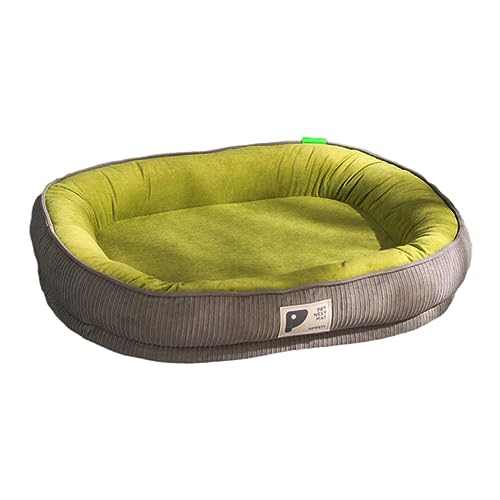Folpus Katzenbett, grün, grau, Hundebett, weiche, Bequeme Zwingerunterlage, abnehmbare, rutschfeste Haustier-Schlafmatte, Hundecouch für große Hunde, 50x40cm von Folpus