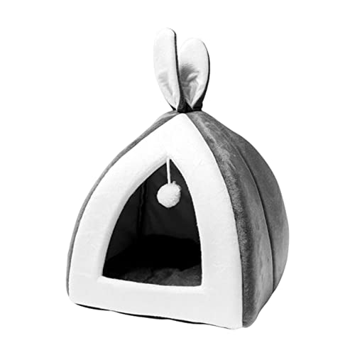 Folpus Katzenbett Haus Haustierbett Nest Interaktives Ballspielzeug Rutschfestes Katzenhöhlenzelt Abnehmbares Kissen für Igel, Kaninchen, Kleintiere, S 28X28X29CM Folpus Katzenbett Haus Haustierbett Nest Interaktives Ballspielzeug Rutschfestes Katzenhöhlenzelt Abnehmbares Kissen für Igel, Kaninchen, Kleintiere, S 28X28X29CM von Folpus