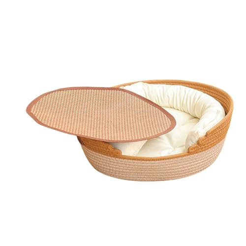 Folpus Katzenbett aus Baumwollseil, Bettwiege, Heimtierbedarf, Loungebett, Webbett für Haustiere, Schlafbett für Haustiere zum Krallenschleifen, Ruhebett für, L Folpus Katzenbett aus Baumwollseil, Bettwiege, Heimtierbedarf, Loungebett, Webbett für Haustiere, Schlafbett für Haustiere zum Krallenschleifen, Ruhebett für, L von Folpus