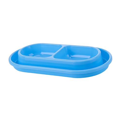 Folpus Katzenfutter und Wasserschüssel Set Welpe -Gerichte Antislip, Haustier -Feeder, Haustiere Doppelschale, Blau, L von Folpus