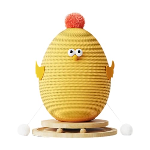 Folpus Katzenkratzbaum Kratzstange mit Sockel Kratzspielzeug Chick Cat Scratcher Spielzeug zum Spielen, Gelb Folpus Katzenkratzbaum Kratzstange mit Sockel Kratzspielzeug Chick Cat Scratcher Spielzeug zum Spielen, Gelb von Folpus