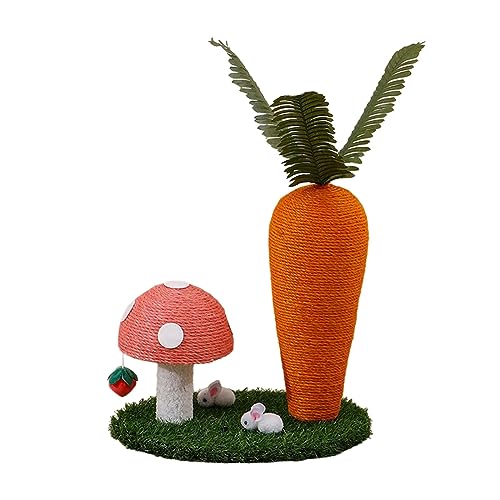 Folpus Katzenkratzbaum in Karottenform, interaktives Haustierspielzeug, lustiger Kratzbaum in Karottenform, Katzenbaum, Karotten-Sisal-Katzenkratzer für, Pilz 40x30x40cm Folpus Katzenkratzbaum in Karottenform, interaktives Haustierspielzeug, lustiger Kratzbaum in Karottenform, Katzenbaum, Karotten-Sisal-Katzenkratzer für, Pilz 40x30x40cm von Folpus