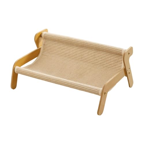 Folpus Katzenkratzbett, Katzenmöbel für Hauskatzen, modernes Sofa in Liegeform, Kratzmatte, Leinen von Folpus