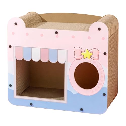 Folpus Katzenkratzbrett, Wellpappe-Kratzkasten für Hauskatzen, Kratzbrett, Katzenkratzbrett zum Spielen für Kätzchen Folpus Katzenkratzbrett, Wellpappe-Kratzkasten für Hauskatzen, Kratzbrett, Katzenkratzbrett zum Spielen für Kätzchen von Folpus