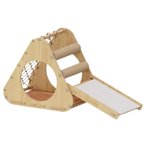 Folpus Katzenkratzbrett, dreieckig, zum Ausruhen und Schlafen, Versteck, Loungebett, Höhle für Haustierspielzeug, Kätzchen, Hauskatzen, mit Leiter Folpus Katzenkratzbrett, dreieckig, zum Ausruhen und Schlafen, Versteck, Loungebett, Höhle für Haustierspielzeug, Kätzchen, Hauskatzen, mit Leiter von Folpus