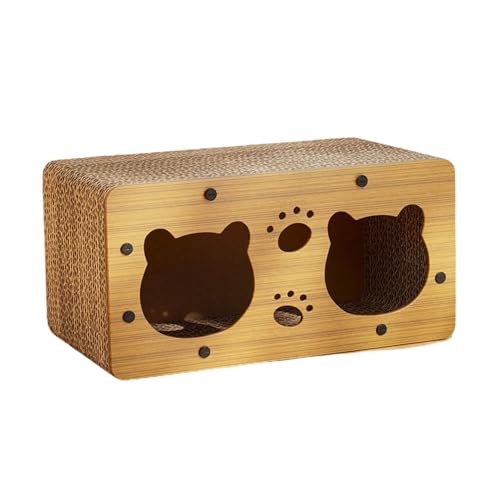 Folpus Katzenkratzbrett aus Wellpappe, Spielzeug, interaktives Kratzbett, Spielhaus für Haustiere, Geschenk, mittelgroße und große Katzen, Einzelne Schicht Folpus Katzenkratzbrett aus Wellpappe, Spielzeug, interaktives Kratzbett, Spielhaus für Haustiere, Geschenk, mittelgroße und große Katzen, Einzelne Schicht von Folpus