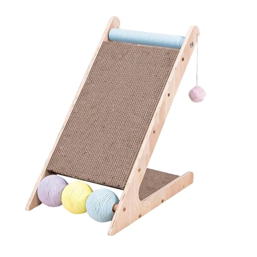 Folpus Katzenkratzer Rampen Kratzpolster Festkatze Kratzer nach Kratzerplatine Spielzeugkugeln zum Kletternübung Klauenschleife, 43.8cmx275cmx445cm von Folpus