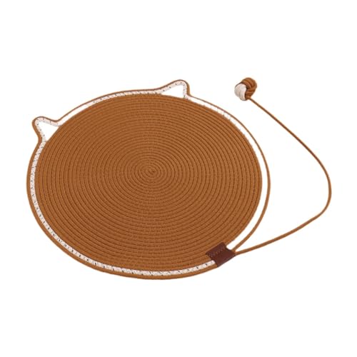 Folpus Katzenkratzmatte, Katzenkratzpad mit Ballspielzeug, horizontaler Möbelschutz, Katzenkratzpad für Teppiche, Couch, Spielen, Khaki Folpus Katzenkratzmatte, Katzenkratzpad mit Ballspielzeug, horizontaler Möbelschutz, Katzenkratzpad für Teppiche, Couch, Spielen, Khaki von Folpus