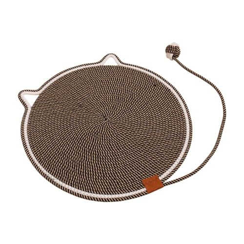 Folpus Katzenkratzmatte, Katzenkratzpad mit Ballspielzeug, horizontaler Möbelschutz, Katzenkratzpad für Teppiche, Couch, Spielen, Schwarzer Kaffee Folpus Katzenkratzmatte, Katzenkratzpad mit Ballspielzeug, horizontaler Möbelschutz, Katzenkratzpad für Teppiche, Couch, Spielen, Schwarzer Kaffee von Folpus