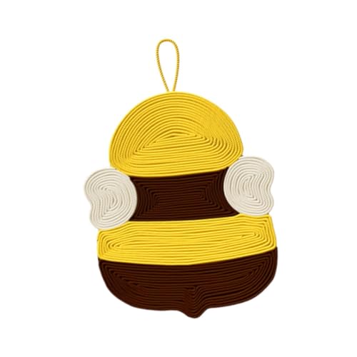 Folpus Katzenkratzpad, Kratzbrett, niedliches Sisal-Katzenkratzpad, Katzenschlafunterlage zum Aufhängen an der Tür, Schlafen, Spielen, Haustierspielzeug, Biene Folpus Katzenkratzpad, Kratzbrett, niedliches Sisal-Katzenkratzpad, Katzenschlafunterlage zum Aufhängen an der Tür, Schlafen, Spielen, Haustierspielzeug, Biene von Folpus