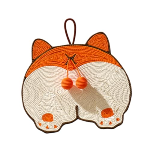 Folpus Katzenkratzpad, Kratzbrett, niedliches Sisal-Katzenkratzpad, Katzenschlafunterlage zum Aufhängen an der Tür, Schlafen, Spielen, Haustierspielzeug, Corgi Folpus Katzenkratzpad, Kratzbrett, niedliches Sisal-Katzenkratzpad, Katzenschlafunterlage zum Aufhängen an der Tür, Schlafen, Spielen, Haustierspielzeug, Corgi von Folpus