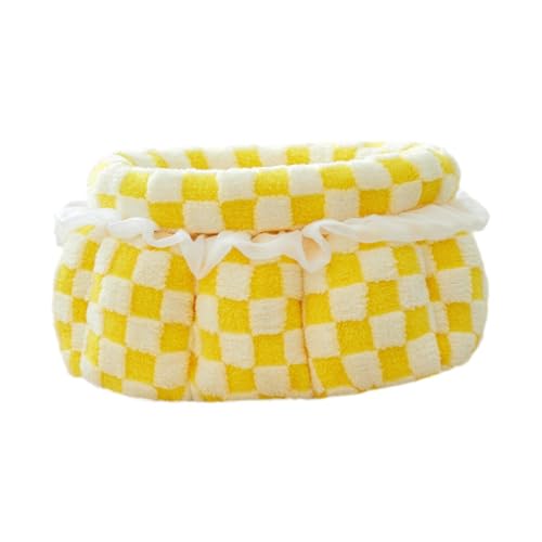 Folpus Haustier-Katzenbett, Rutschfester Boden, weiches Versteck zum Schlafen, warmes Nest, Höhlen-Haustierbett für Katzen, Hunde und Kleintiere, Gelb Körbchen 50 × 40 × 23 cm Folpus Haustier-Katzenbett, Rutschfester Boden, weiches Versteck zum Schlafen, warmes Nest, Höhlen-Haustierbett für Katzen, Hunde und Kleintiere, Gelb Körbchen 50 × 40 × 23 cm von Folpus