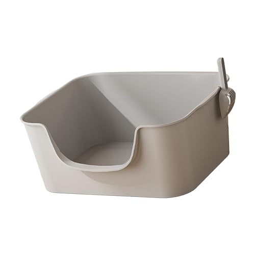 Folpus Katzentoilette, Kätzchentoilette, Haustiertoilette, einfach zu bedienende Katzentoilette, Sandkasten, Kätzchentoilette für das Wohnzimmer im Haushalt, grau Folpus Katzentoilette, Kätzchentoilette, Haustiertoilette, einfach zu bedienende Katzentoilette, Sandkasten, Kätzchentoilette für das Wohnzimmer im Haushalt, grau von Folpus