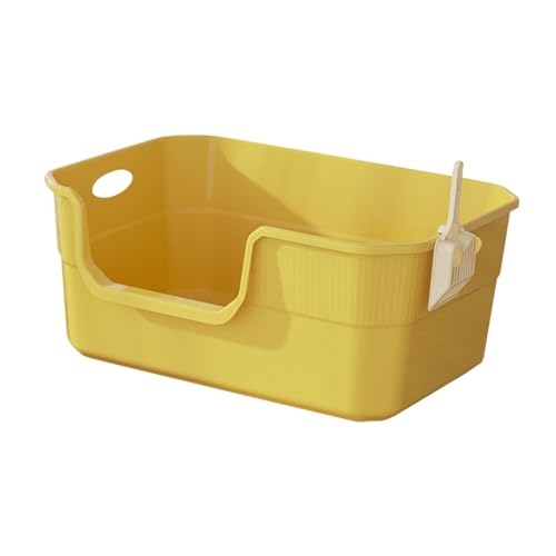 Folpus Katzentoilette, Oben offen, Haustiertoilette, tragbar, spritzwassergeschützt, Katzensandkasten, Katzentoilette, Katzentoilette, Gelb Folpus Katzentoilette, Oben offen, Haustiertoilette, tragbar, spritzwassergeschützt, Katzensandkasten, Katzentoilette, Katzentoilette, Gelb von Folpus