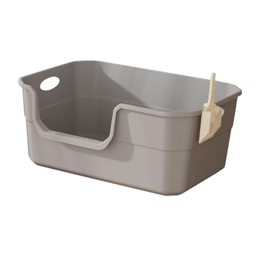 Folpus Katzentoilette, Oben offen, Haustiertoilette, tragbar, spritzwassergeschützt, Katzensandkasten, Katzentoilette, Katzentoilette, grau Folpus Katzentoilette, Oben offen, Haustiertoilette, tragbar, spritzwassergeschützt, Katzensandkasten, Katzentoilette, Katzentoilette, grau von Folpus