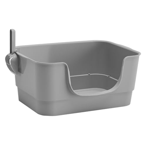 Folpus Katzentoilette, Oben offen, Haustiertoilette, tragbar, spritzwassergeschützt, Katzensandkasten, Katzentoilette, Katzentoilette, grau Folpus Katzentoilette, Oben offen, Haustiertoilette, tragbar, spritzwassergeschützt, Katzensandkasten, Katzentoilette, Katzentoilette, grau von Folpus
