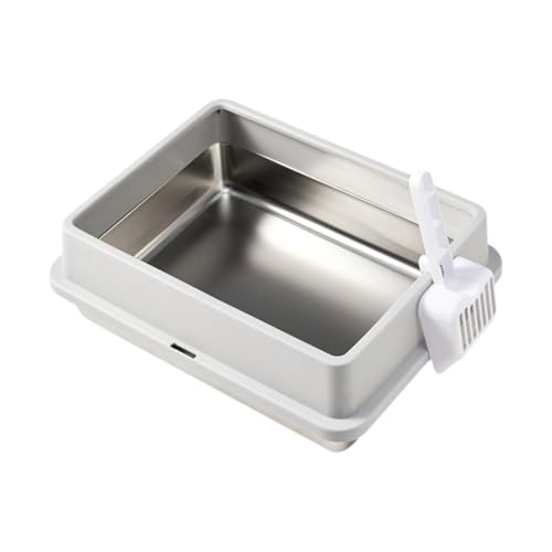 Folpus Katzentoilette, Oben offen, Katzentoilette, leicht zu reinigen, mit Schaufel, waschbare Katzentoilette, Sandkasten, Katzensandkasten für kleine Folpus Katzentoilette, Oben offen, Katzentoilette, leicht zu reinigen, mit Schaufel, waschbare Katzentoilette, Sandkasten, Katzensandkasten für kleine von Folpus