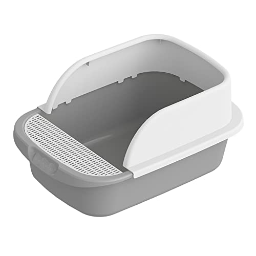 Folpus Katzentoilette, Reisetoilette, Strapazierfähiger, Halbgeschlossener, Spritzwassergeschützter Sandkasten für Kätzchen, Grau52cmx36cmx21,5cm Folpus Katzentoilette, Reisetoilette, Strapazierfähiger, Halbgeschlossener, Spritzwassergeschützter Sandkasten für Kätzchen, Grau52cmx36cmx21,5cm von Folpus