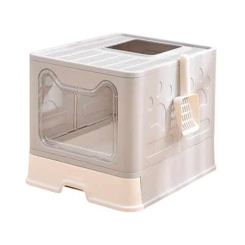 Folpus Katzentoilette mit Haube, geschlossene Katzentoilette mit Tür für Hauskatzen, Wiederverwendbare große Katzentoiletten, Katzentoilette Folpus Katzentoilette mit Haube, geschlossene Katzentoilette mit Tür für Hauskatzen, Wiederverwendbare große Katzentoiletten, Katzentoilette von Folpus