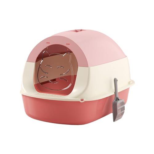 Folpus Katzentoilette mit Kapuze und Deckel, geschlossene und abgedeckte Katzentoilette, Haustierzubehör, tragbares, abnehmbares Kätzchen-Töpfchen mit, ROSA Folpus Katzentoilette mit Kapuze und Deckel, geschlossene und abgedeckte Katzentoilette, Haustierzubehör, tragbares, abnehmbares Kätzchen-Töpfchen mit, ROSA von Folpus