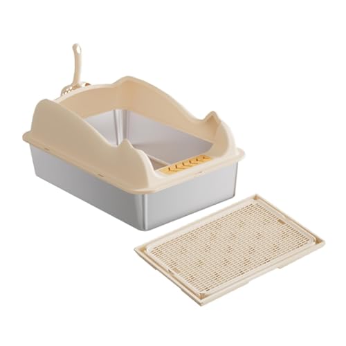 Folpus Katzentoilette mit Offenem Design für Katzen, Sandbecken für Den Innenbereich, Khaki mit Matte Folpus Katzentoilette mit Offenem Design für Katzen, Sandbecken für Den Innenbereich, Khaki mit Matte von Folpus