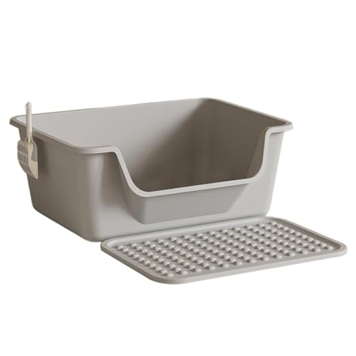 Folpus Katzentoilette mit hohen Seitenwänden für Hauskatzen, Katzensandbecken, leicht zu reinigende Bettpfanne, Katzentoilette, Katzentoilette für Kätzchen, grau Folpus Katzentoilette mit hohen Seitenwänden für Hauskatzen, Katzensandbecken, leicht zu reinigende Bettpfanne, Katzentoilette, Katzentoilette für Kätzchen, grau von Folpus