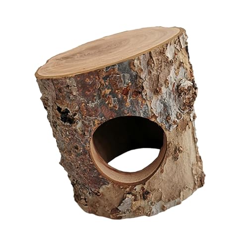 Folpus Kleintierversteck, Hamstertunnel aus Holz, Baumlochröhre aus Holz, Schlafhöhle für Mäuse, Kleintiere von Folpus
